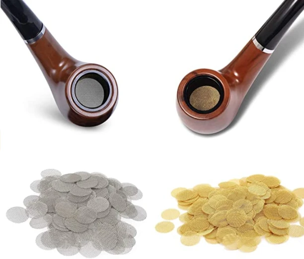 Low Price Smoking Pipe Screens Smoke Accessories Metal Mesh Filters Silver Brass Tobacco Pipe Strainer for Smoker