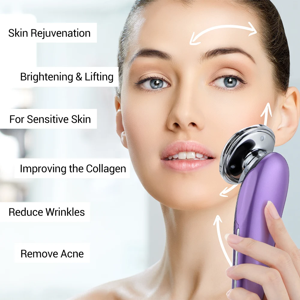 Anti Wrinkle Face Lifting Beauty Device RF Microcurrent Skin Rejuvenation Facial Massager