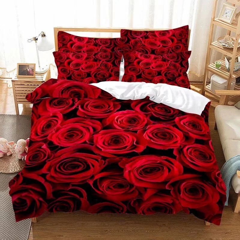 3d Flower Printed Floral bts Design Printing Comforter Cover Bedding Sheet