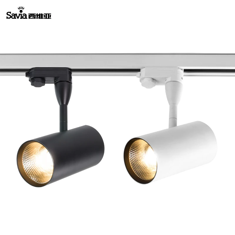 
 Savia anti-glare 4 wires adjustable 20W COB spot track light indoor aluminum ceiling LED tracklight for exhibition clothes store  