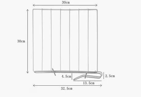Galvanized Mesh Racking Snap in Wire Metal Divider Durable Shelf Divider and Separator for Organization and Storage for Home