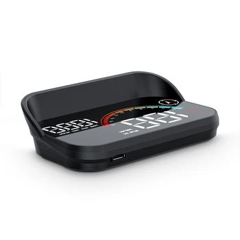 Universal Car HUD Heads up Display with GPS Speedometer Windshield Projector Compass Speeding Alert Featuring Clock Function