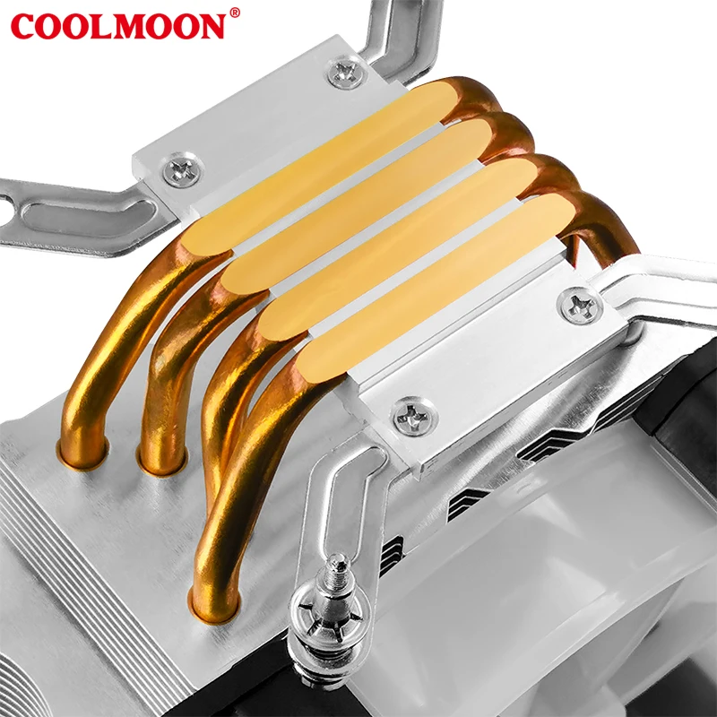 COOLMOON FROST X400 PWM Color LED air CPU Cooler for I3 I5 I7 AMD Processor 5V ARGB Mainboard Lighting Sync Heatsink