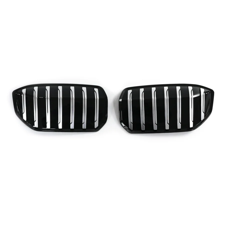 product tiypeor car automotive parts front grille silver black glossy decal compatible for bmw i3 2023 model553-4