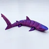 22cm long red and blue shark