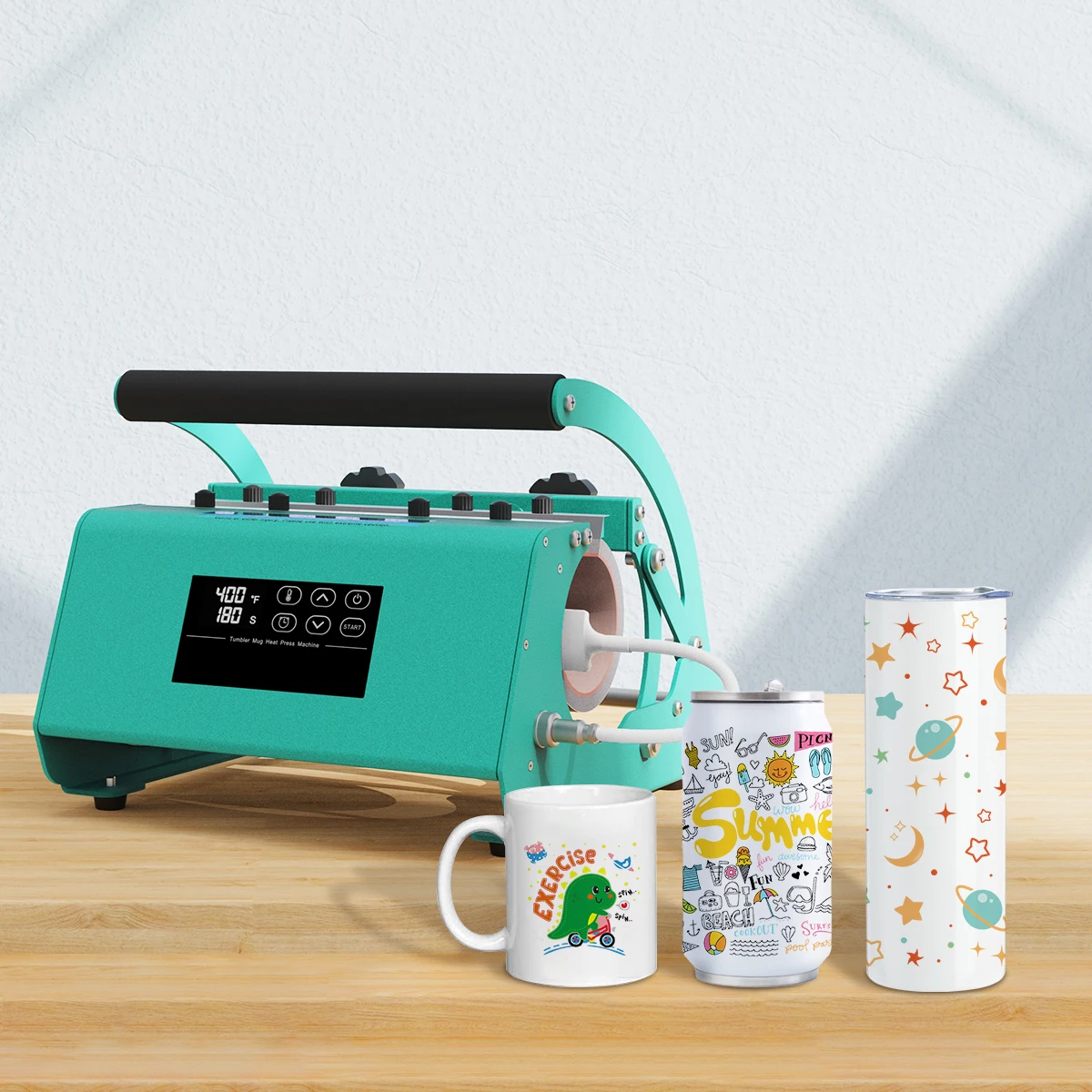 Multifunctional Automatic Flatbed Printer Tumbler Mug Heat Press Machine Sublimation Printing with Euro Plug Condition New