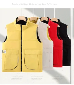 Windproof, Cold-Resistant & Waterproof Single-Layer- Multi-Color, Double-sided Wear Windproof Work Vest Warm Puffer Vest