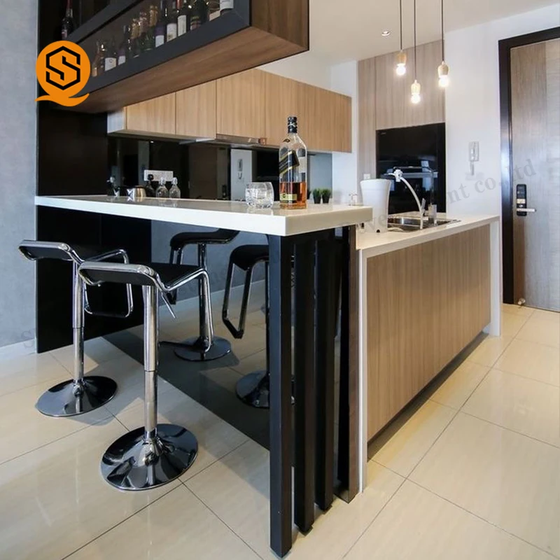 Popular Design Rectangle Shape Marble Top Commerical bar Counters Design Small bar Counter