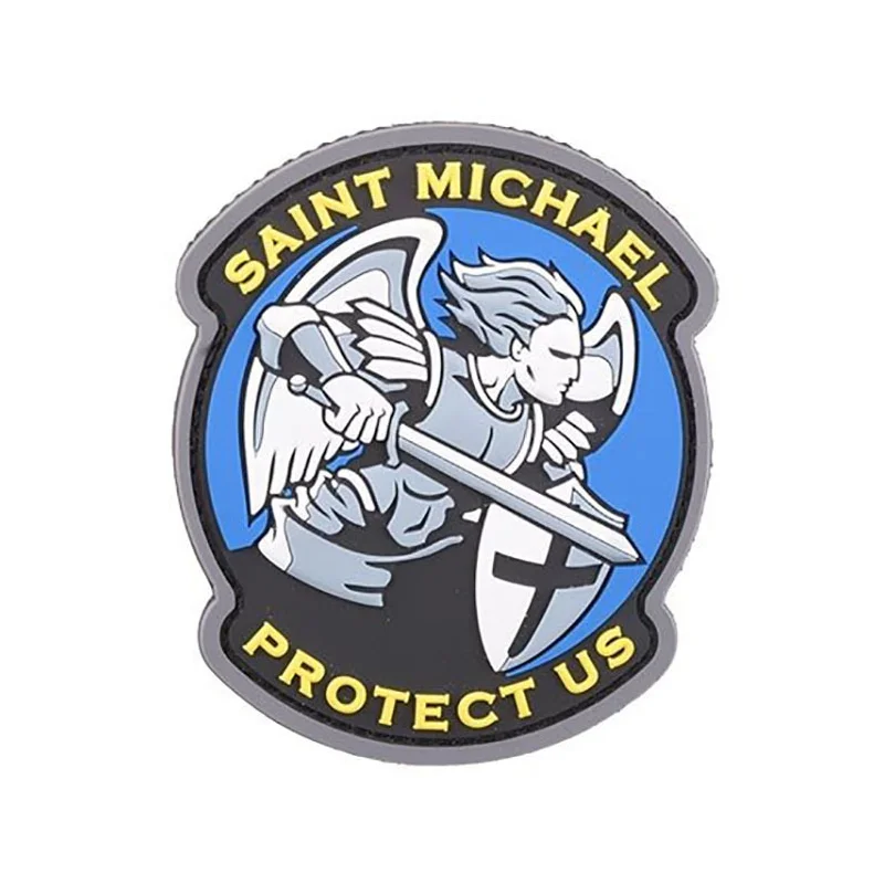 Embossed High Quality Soft Silicone Patches Custom Logo Rubber PVC Patch with Hook