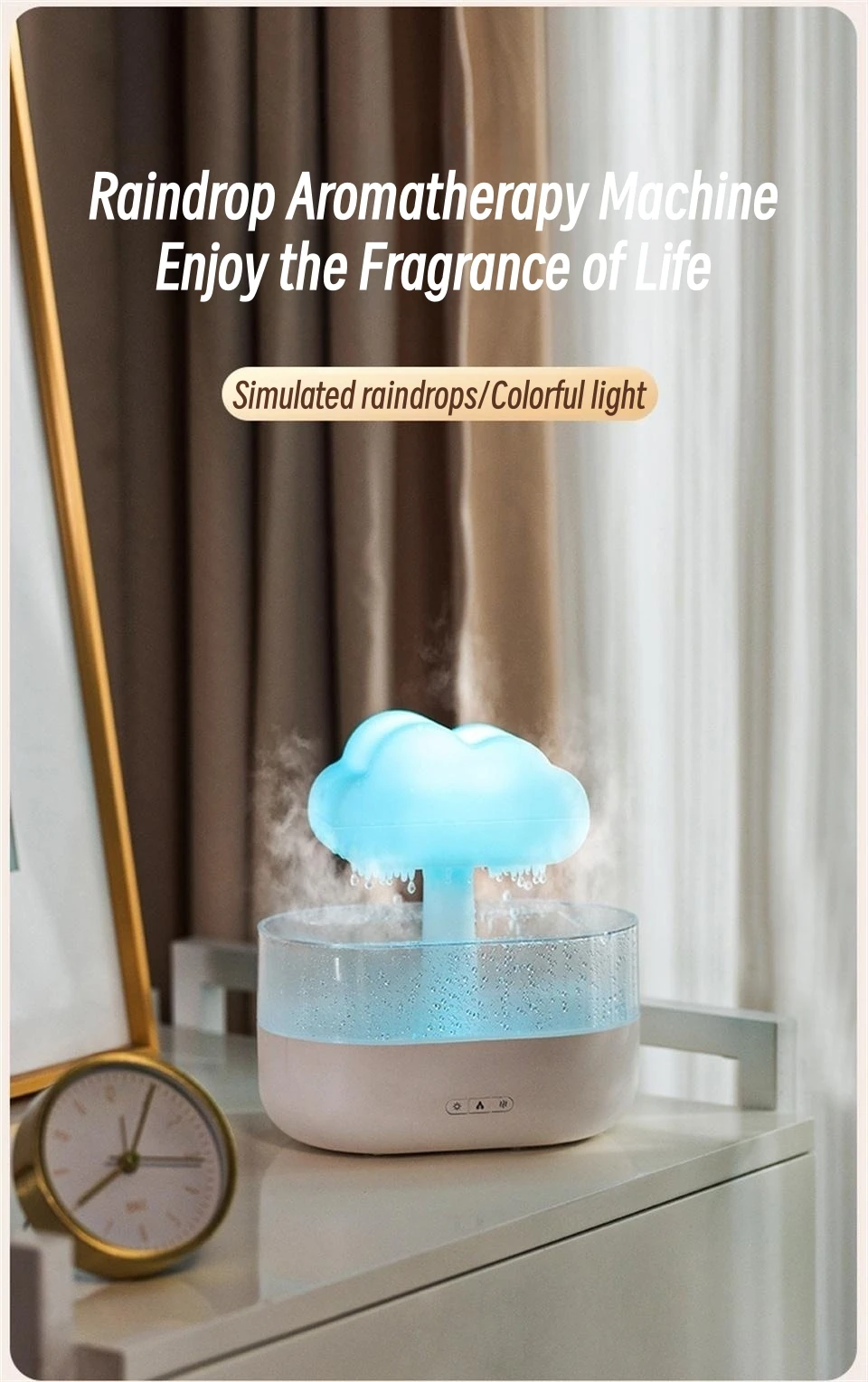 Nouveau nuage de pluie humidificateur aromathérapie machine