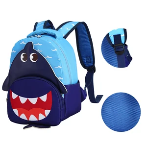 3D Cute Toddler School Backpack Bag Shark Cartoon Animal Kindergarten Kids School Bags