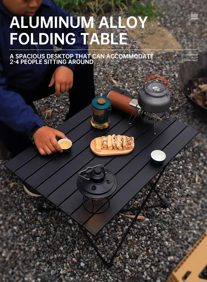 Ultra Light Portable Folding Table Black Camping Table High Strength ...