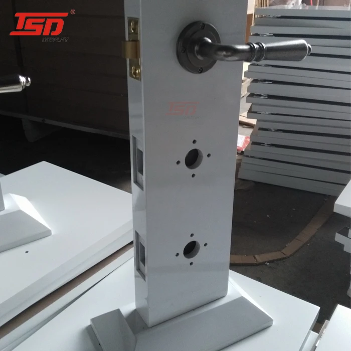 Retail Store Shop MDF Table Product Display Stand for Smart Door Lock