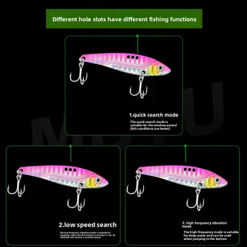 Longya VIB Lure Bait Shiny Metal VIB Blood Groove Hook for Saltwater Fish Pike 15g for Long-Cast Sea Freshwater Bass Fishing – Metal Jig – view 3