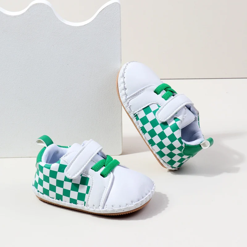 2024 High Quality Anti-slip Hook&loop Soft TPR Outsole Unisex Handmade Baby Toddler Sport Shoes Boys and Girls Casual Shoes manufacture