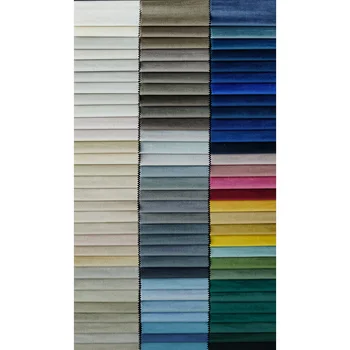Sofa Fabric Manufacturer Multi-colors Design Plain Velvet Fabric for Sofa Furniture