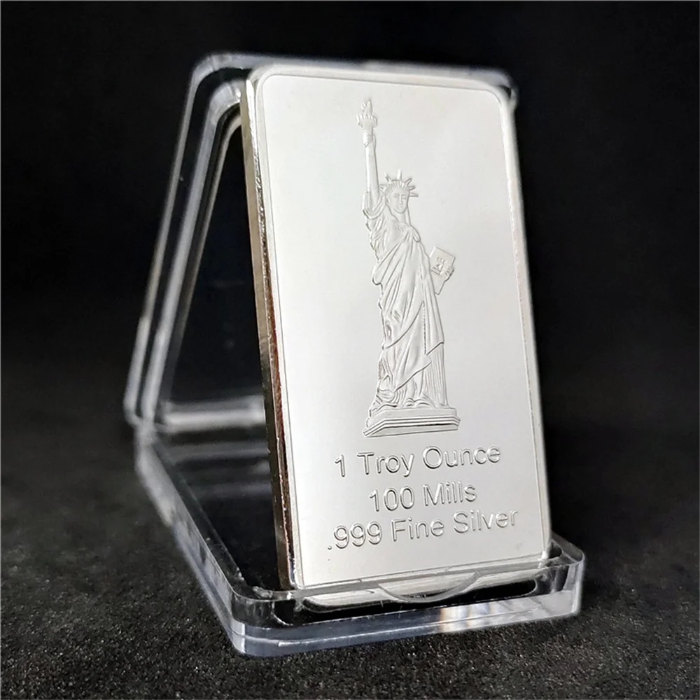 美国自由女神像1盎司金包金条锭纪念币