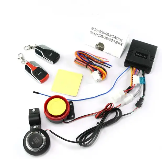 New Remote Control Starter Keyless Motorcycle Security Alarm with Push Button Start