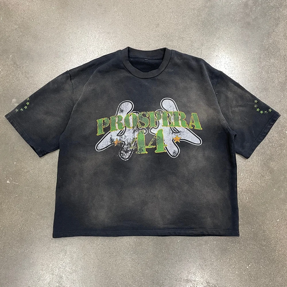 Box T-shirt Box Tee Box Shirt Vintage Tee 220gsm Cotton Acid Wash