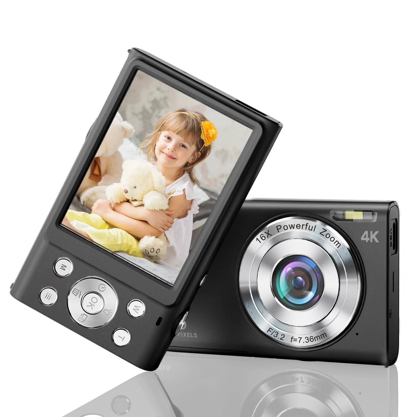 Digital Camera for Children with 16x Zoom 44MP for Photography and 1080P  for Video Recording (4 Colors) - PROFILM