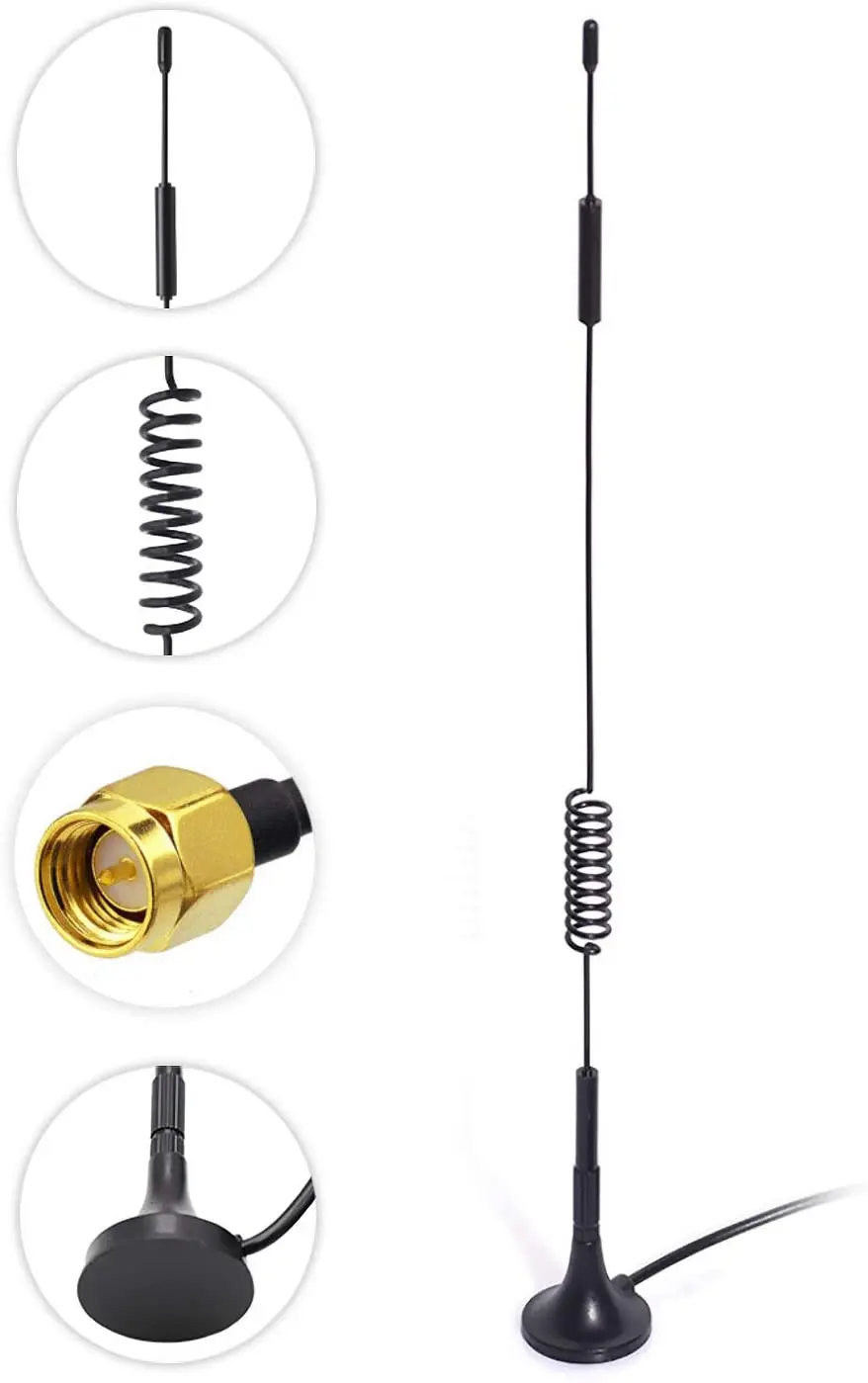 Antenne 4G LTE Bingfu 7dBi MIMO - Base Magnétique Pour Routeur Free Orange SFR