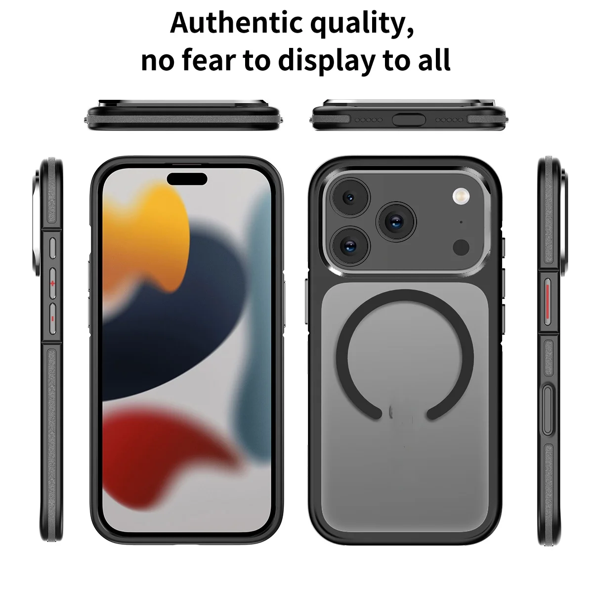 product premium two tone magnetic phone case with skin friendly matte strong magnetic mobile phone back cover for iphone 17 16 pro max-3