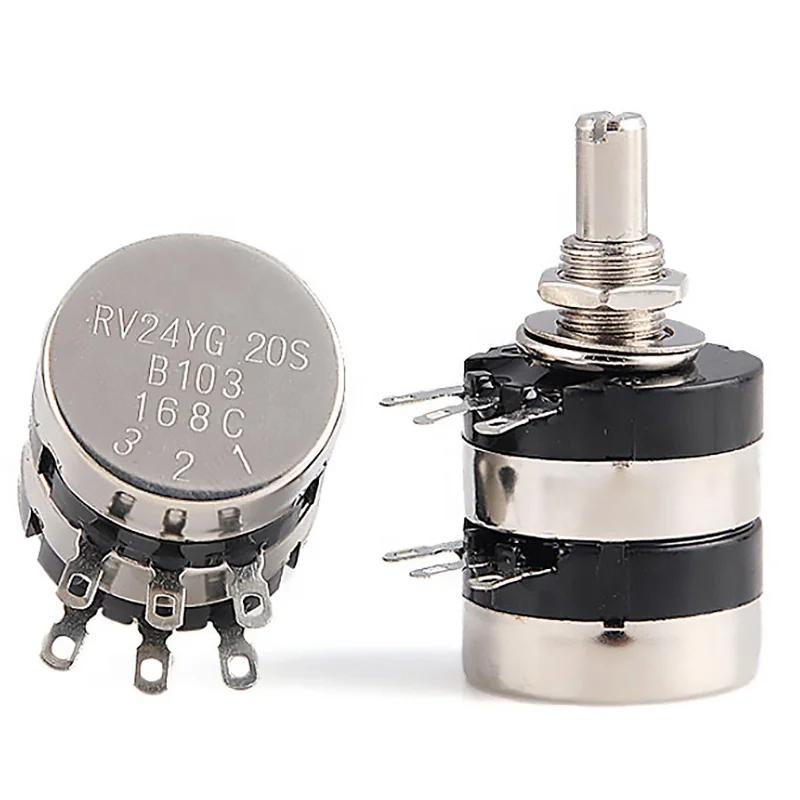 Rv24yg20s Dual Rotary Potentiometer Buy A103 Potentiometer,Cosmos Potentiometers,Potentiometer