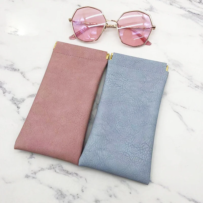 Портативный кожаный мягкий чехол для солнцезащитных очков с логотипом под заказ женщин и мужчин хранения