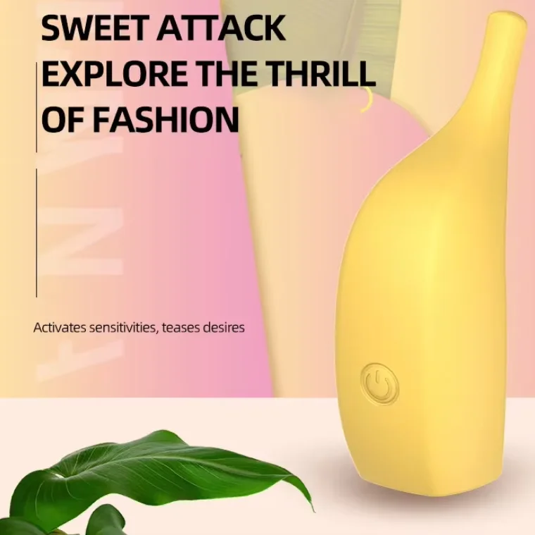 Magnetisch aufladbares Sexspielzeug für Erwachsene, 10 Frequenzen, gelbe bananenförmige Liebes-Ei-Vibrator-Frucht für Vibrationsvibrator_voghion.com