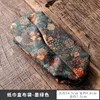Silk tissue box - dark green