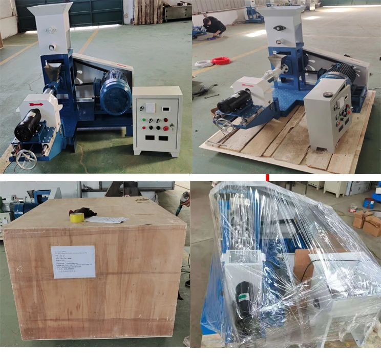 Floating fish feed making extruder machine