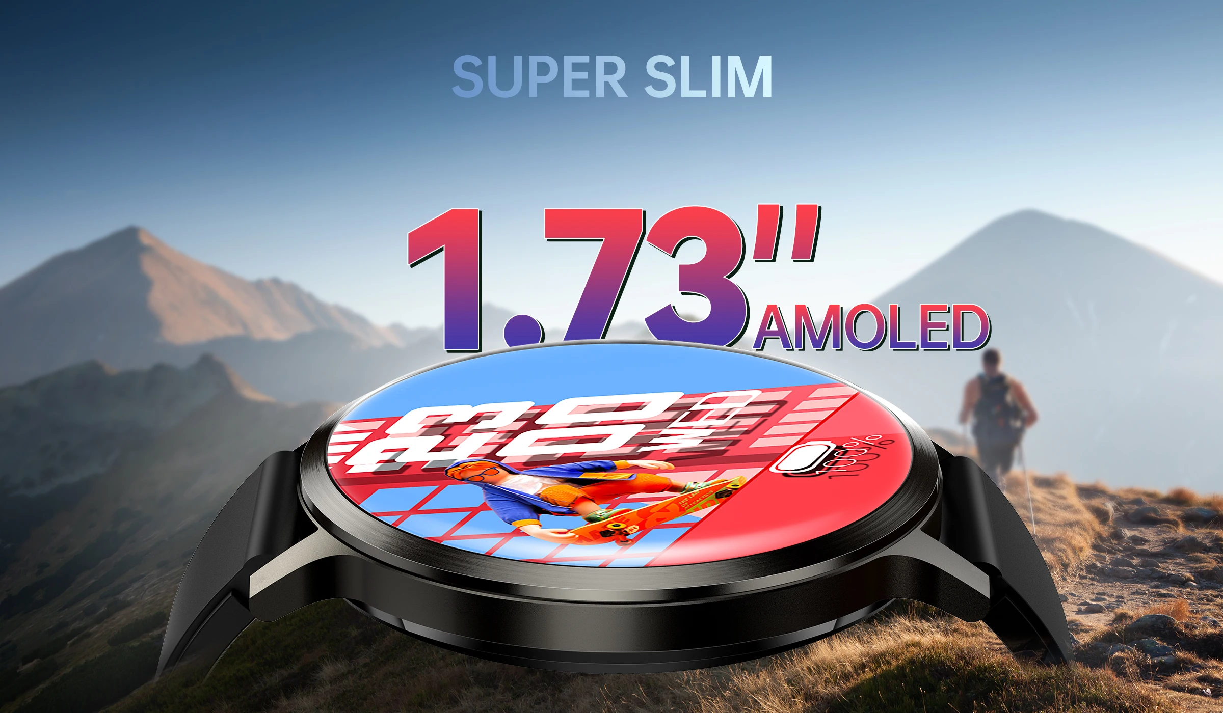 1.73インチ AMOLED スポーツスマートウォッチ ウルトラ大型 100種類 