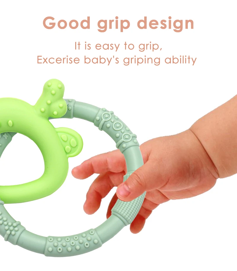 Jwx Custom Silicone Chewable Toys Baby Teething Toys Teether Sensory