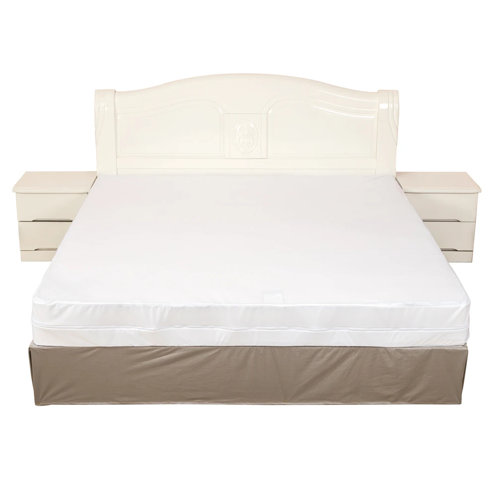 Экологичная Водонепроницаемая трикотажная ткань из натурального 100% полиэстера для матраса с барьером покрытием ТПУ дома гостиницы больницы