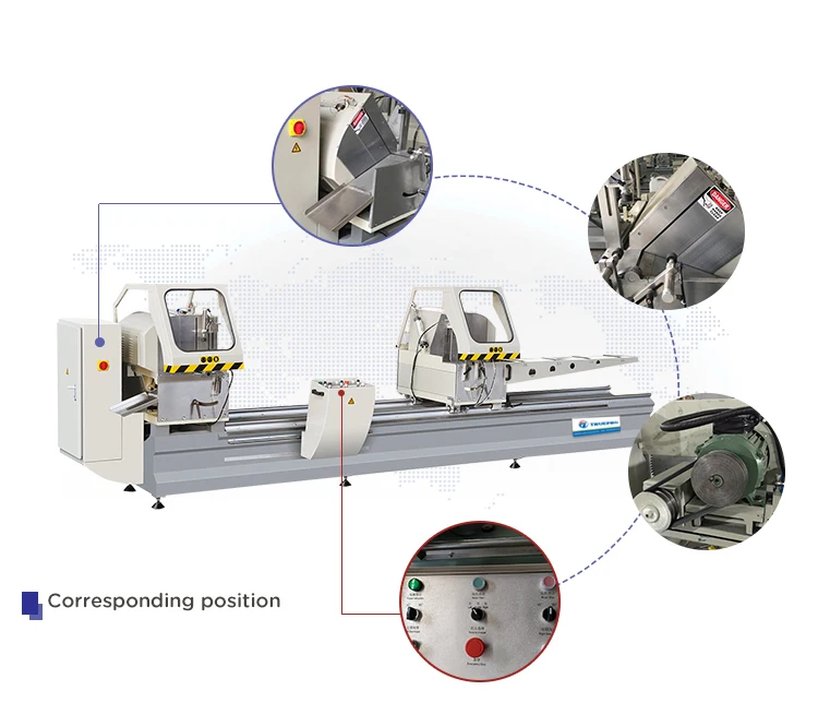 High Precision Double Head Miter Saw Automatic CNC Double Head Aluminum Profile Cutting Saw Machine supplier