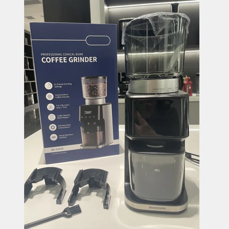 SHARDOR Conical Burr Coffee Grinder with Digital Timer Display, Electric  Coffee