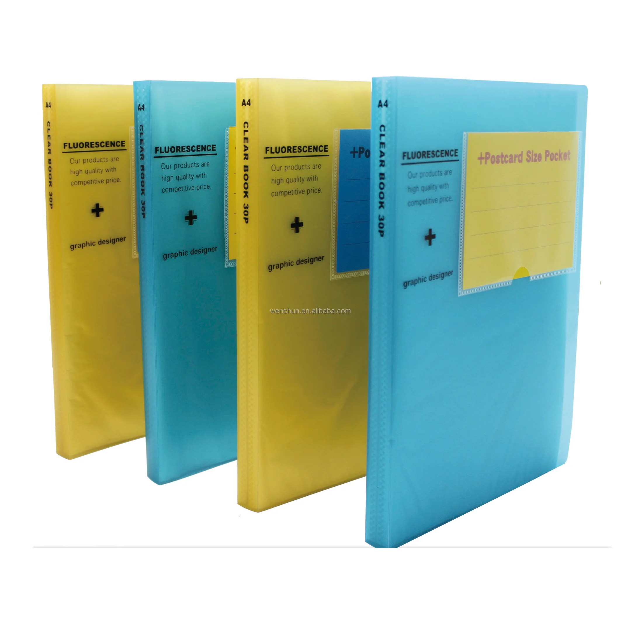 2021 Plastic Business Card Display Book with Transparent Sheet Protector