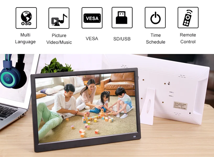 Factory Sell Hdvideo Mp3 Wifi Moving Lcd Pictures Digital Photo Frame