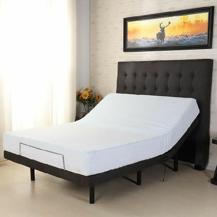 Wired Remote Foldable German Okin Motor Electric Adjustable Bed