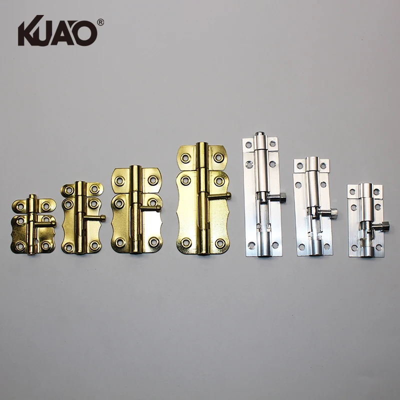 Copper Plated Butterfly Latches Assorted Sizes Cabinet Hardware for Furniture Door Box Security  Tower Bolt