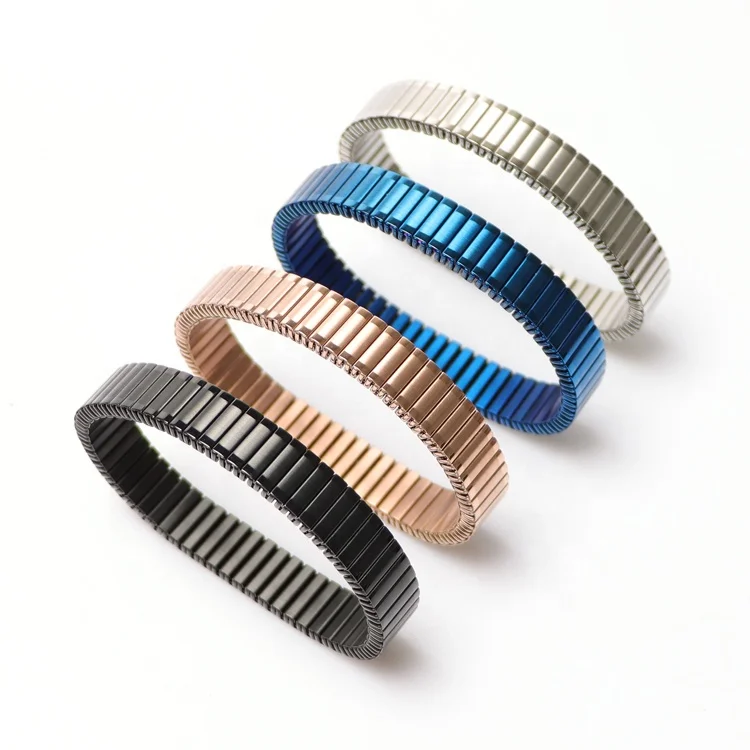 Bracelet En Cuir Pour Montre Mesure 20-22 Mm Avec Bague Élastique Pour