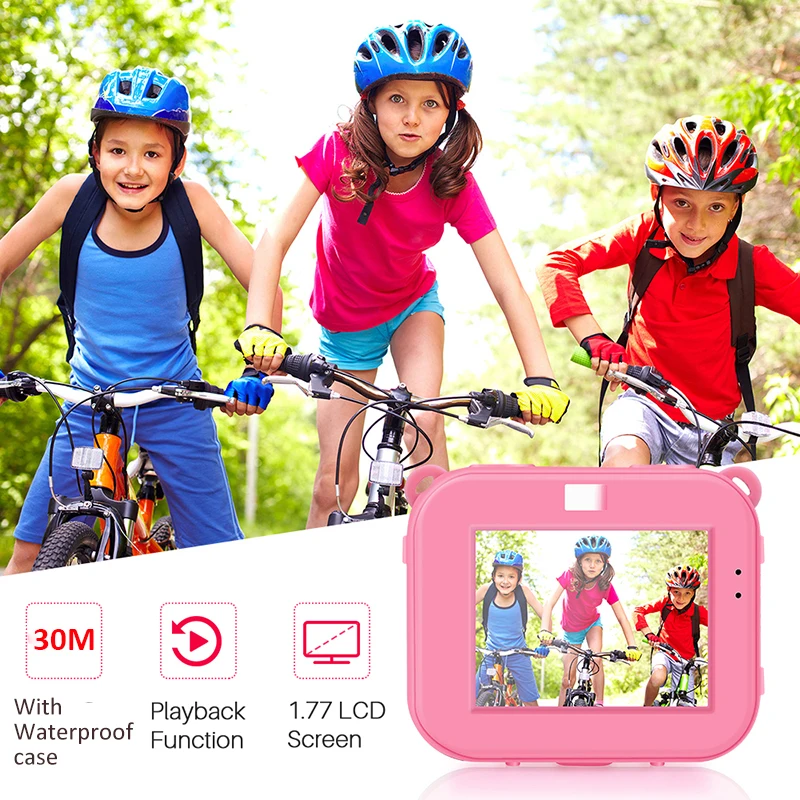 Gift Items For Children 120 Degree Wide Angle Kids Action Camera Waterproof 30M Kids Digital Camera