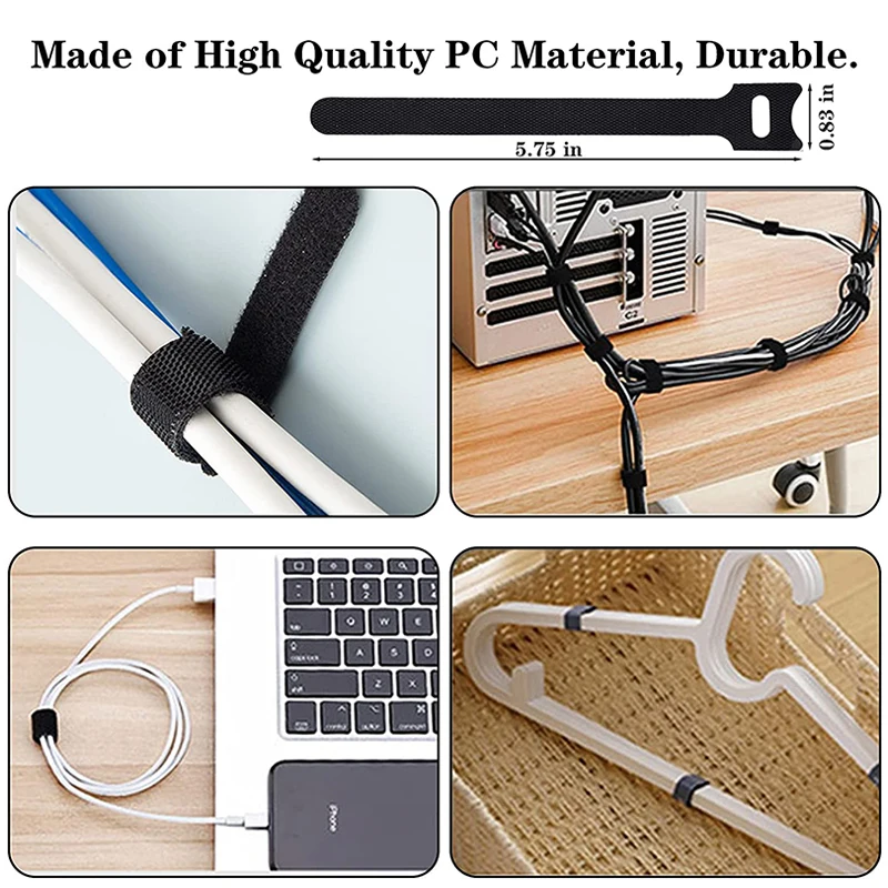 192 Pcs Cable Management Kit Wire Organizer Sleeve Holder Cord Clips