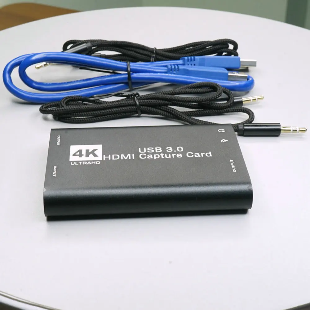 В продаже 4K 1080P 60 Гц HDMI аудио-видео карта захвата с аудио вход для микрофона Loop-Out PS4 игровая в прямом