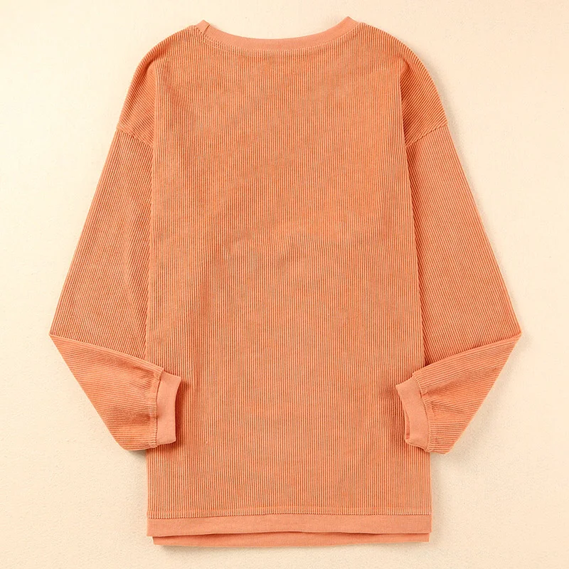 Shewin Wholesale Bulk Fall Winter Designer Casual Orange Corduroy