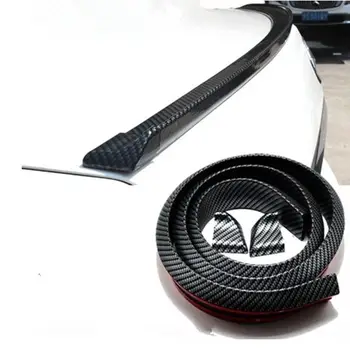 Soft Turning Flexibility Exterior Rubber Matte Light Carbon Black Bumper Rear Tail Racing Spoiler