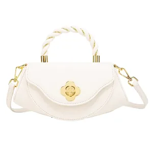 2026 New Luxury Women's PU Leather Waterproof Durable Messenger Crossbody Handbag Spring Summer Fashion Large Capacity Lock