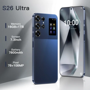 Smartphone S26 Ultra à Prix D'usine, Vente Chaude, 8 Go + 256 Go, Débloqué, Double Carte, écran De 7,3 Pouces, Téléphones Mobiles