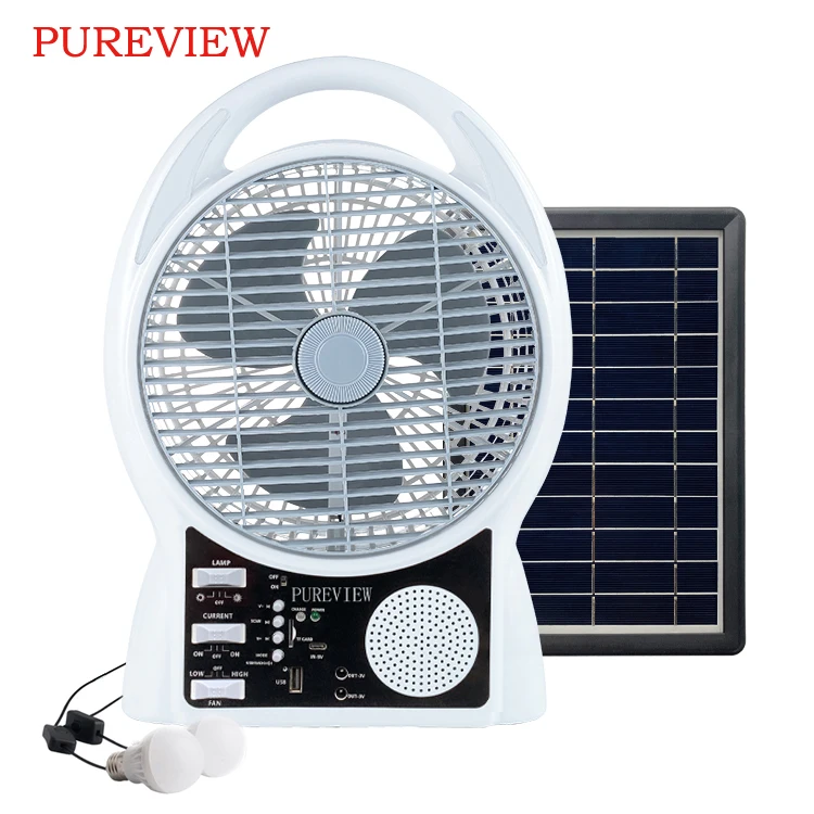 Compre 6v Carga Eléctrica Ventilador Solar Con Panel Solar Ac/dc