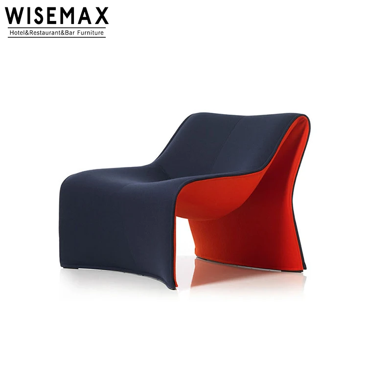 Creative Modern Style FRP Frame and Velvet Fabric Lounge Chair Hotel Lobby Meeting Room Living Room Furniture